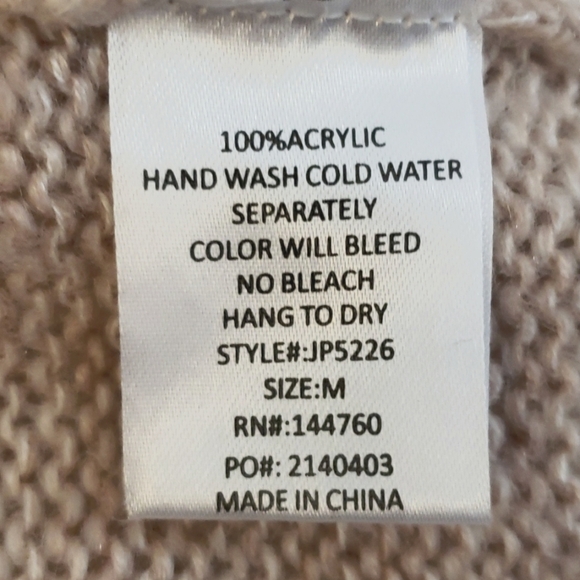 SpiritLead HUGS🤍 Light Pink Marled Crewneck Sweater Size M - Picture 8 of 8